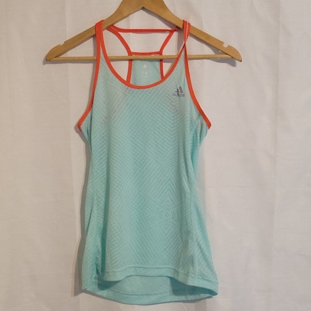 Adidas Supernova Blue Sheer Racer Back Tank Womens Extra Small